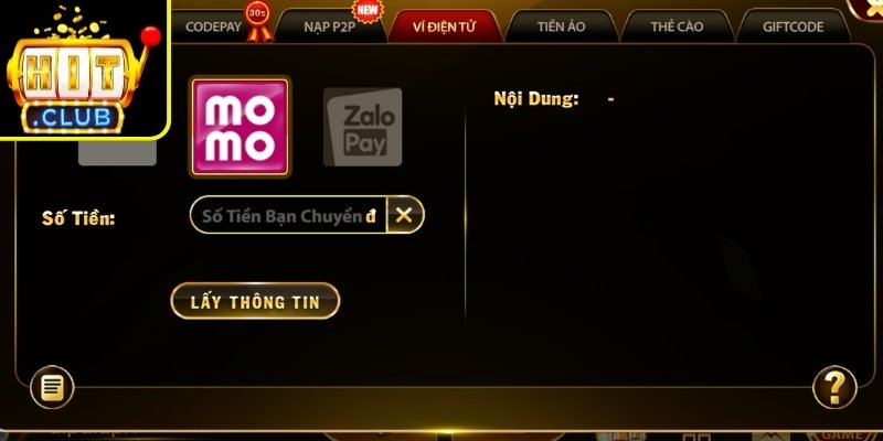Nạp Rút Tiền hitclub 2 Hướng dẫn nạp tiền Hitclub