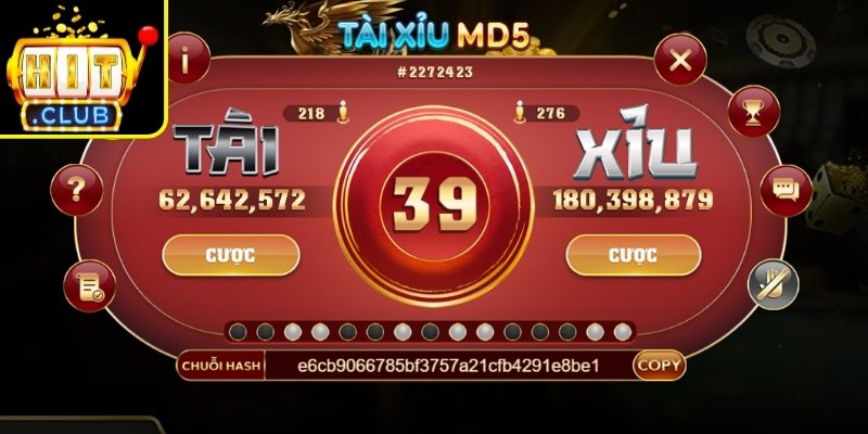 Tài Xỉu MD5 Hitclub – Giải Mã Cách Chơi & Kinh Nghiệm Cược 2 Minh bạch trong hệ thống